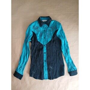 Vintage 1980s Bar N None Western Button Up Shirt Womens S Rodeo Cowgirl